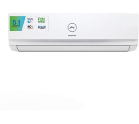 Godrej AC 1.5T EI 18TINV3R32 WWD 5-In-1 Convertible Cooling 2023 Model 1.5 Ton 3 Star Split Inverter With Heavy Duty Cooling at Extreme Temperature AC - White , Copper Condenser image