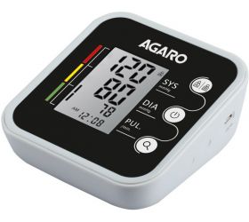 Agaro Automatic Digital Blood Pressure Monitor Includes Carry Bag & Batteries / bp-501 Bp Monitor White, Black image