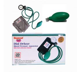 DIAMOND Dial Deluxe with extra bulb Blood Pressure Apparatus Bp Monitor Green image