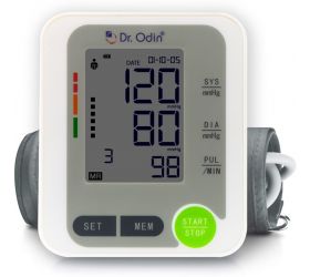 Dr. Odin Automatic Digital Blood Pressure Monitor with LCD Display Bp Monitor White image
