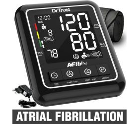 Dr. Trust  USA Atrial Fibrillation Automatic Dual Talking Digital Blood Pressure Monitor Machine Bp Monitor Black image
