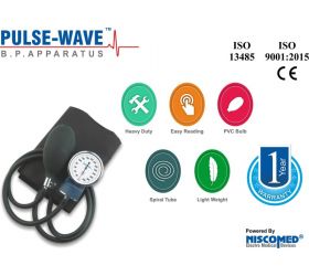 Pulse Wave PW 201 New Sphygmomanometer Aneroid Watch type Blood Pressure Monitor BP Apparatus Bp Monitor Black image