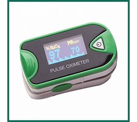 Romsons Oximeter Digital Fingertip Blood Pressure GS-9006 Bp Monitor Green, Grey image