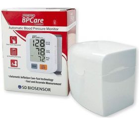 Standard  Wrist BPCare Blood Pressure monitoring Device Automatic Digital BP checking with LCD Display Bp Monitor White image