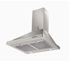 BlowHot 60 Cms Ariel Chimney,Push Control,Baffle Filter Chimney for Modular Kitchen - Without Installation Services Black Ariel Silver Chimney Wall Mounted Chimney Silver 800 CMH image