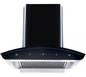 Elica 1425 m3/hr Filterless Auto Clean Chimney with Free Installation Kit WD TFL HAC 60 MS NERO with Installation Kit Included Auto Clean Wall Mounted Chimney Black 1425 CMH image