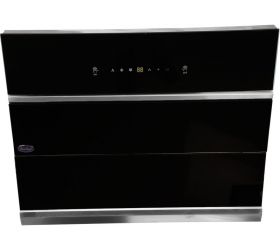 Euro Fresh RAPID 90 CM DX AUTO CLEAN E 60 Filterless Auto Clean Wall Mounted Chimney BLACK 1100 CMH image