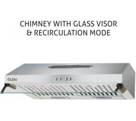 Glen Straight Line 6003 Stainless Steel 60 Baffle Filter CH6003SS60BFLTW Wall Mounted Chimney Silver 700 CMH image