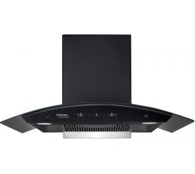 Hindware Ripple Blk autoclean 90 Ripple 90 Auto Clean Wall Mounted Chimney Black 1200 CMH image