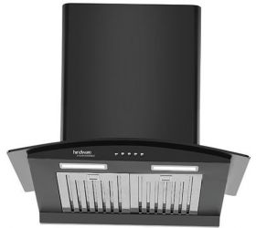 Hindware Heavy Duty Baffle Filter|Digital Display with Touch Control|Front Panel with Black Glass victoria 60 Auto Clean Wall Mounted Chimney black 1100 CMH image