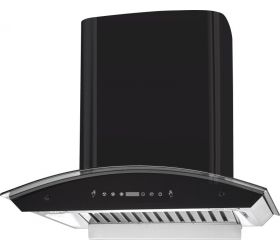 Kaff 3 Speed Gesture Motion|Heavy Duty Baffle Filter|Front Panel with Black Glass Prima TX DHC 60 Wall Mounted Chimney Black 62 CMH image