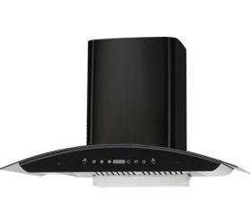 Kaff 3 Speed Gesture Motion|Heavy Duty Baffle Filter|Front Panel with Black Glass PRIMA TX DHC 90 Auto Clean Wall Mounted Chimney BLack 1180 CMH image