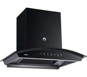 Kaff 3 Speed Gesture Motion|Black Glass Clad Hood with LED Insignia|Motor with Copper Winding VASCO DHC 60 Auto Clean Wall Mounted Chimney Black 1250 CMH image