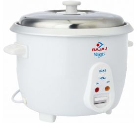 Bajaj Electric Cooker Pot with Lid Majesty New RCX 5 Multifunction Cooker Electric Rice Cooker 1.8 L, Whie image