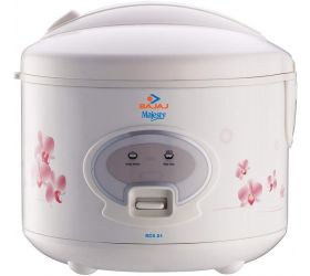 Bajaj RC18GS2 New RCX 21 Electric Rice Cooker with Steaming Feature 1.8, White image