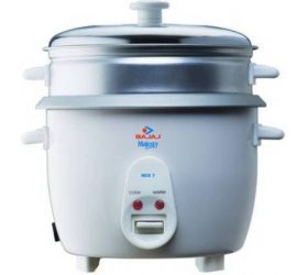 Bajaj Electric Multifunction Cooking Pot, Soup & Noodle Maker, Egg Boiler, Vegetable & Rice Cooker with Steamer RCX7 ELECTRIC COOKER Electric Rice Cooker 1.8 L, White Electric Rice Cooker 1.8 L, White image