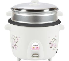 Havells VRC 2.8 2P E cook Electric Rice Cooker with Steaming Feature 1.8 L, White image