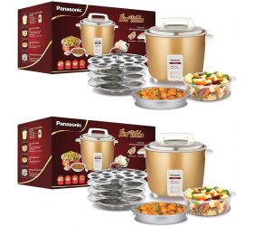 Panasonic Electric Cooker SR-W18GH CMB Food Steamer Electric Rice Cooker 4.4 L, Golden, Pack of 2 image