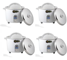 Panasonic Double Layer Egg Cooker SR WA 18 PACK OF 4 Electric Rice Cooker 1.8 L, White image
