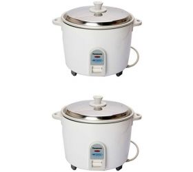 Panasonic Prao 1.8-2 Rice Cooker SR-WA10 Electric Rice Cooker 2.7 L, White, Pack of 2 image
