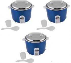 Panasonic Electric Multi Function Cooker SR-WA18H E pack of 3 Electric Rice Cooker 4.4 L, Blue image