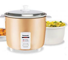 Panasonic Electronic Singal Layer Egg Boiler With Handle Steamer 7 Eggs SR WA22H AT Electric Rice Cooker 2.2 L, Rust Brown image