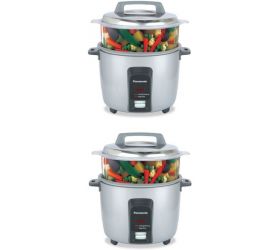 Panasonic Electric Cooker SR-Y18FHS E Electric Rice Cooker 4.4 L, Silver, Pack of 2 image