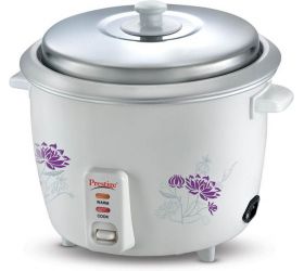 Prestige Portable Electronic Mini Cooker for Traveling Multipurpose Cooking Items Pasta Noodle Eggs Dumplings Oats Rice Steamer Tea Coffee Soups Making Hot Pot PROO 1.8-2 Electric Rice Cooker 1.8 L, White image