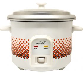 V-Guard VCRC 1.8E Electric Rice Cooker 1.8 L, White, Orange image