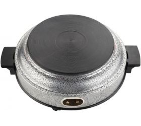Airex 1000W Portable Electric Stove Hot Plate Tawa Type Round Shape AE-196 Induction Cooktop Black, Silver, Jog Dial image