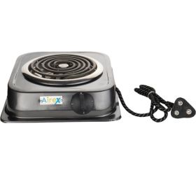 Airex 1250 Watt Electric Hot Plate Powder Coated Coil Type With Wire AE-198 Radiant Cooktop Black, Push Button image
