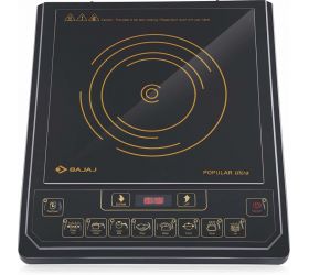 Bajaj Popular Ultra 1400-Watt Induction Cooktop Black, Push Button image