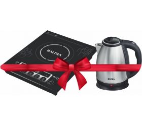 Baltra Baltra Cool Pro 2000Watt Induction Cooktop Push Button with 1100Watt 1.8 Ltr Electric Kettle Cool Pro+ Victory Radiant Cooktop Black, Silver, Touch Panel image