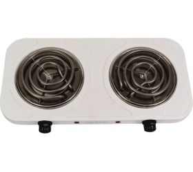 Orbon Radient Cooktop 1100 + 1100 Watts Double With Thermostat & Indicator DBL-1100 Radiant Cooktop White, Jog Dial image