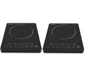 Usha Cook joy 3820T -2000W Induction Cooktop IC 3820 PACK OF 2 Induction Cooktop Black, Touch Panel image