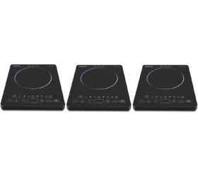 Usha Cook joy 3820T -2000W Induction Cooktop IC 3820 PACK OF 3 Induction Cooktop Black, Touch Panel image