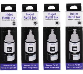 ANG T664 Black ink Bottole 4 piece pack: L100 L110 L130 L200 L210 l220 L310 L355 L300 L350 L380 L385 L485 L550 L565 L360 L365 L455, L485 L555 L655 L1300 Black Ink Bottle image