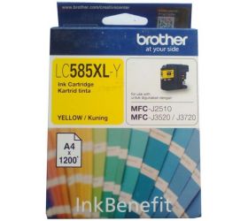 Brother LC585XL-Y LC585 XL- Y Yellow Original Cartridge Box Pack For Brother LC585XL-Y MFC-J2510 MFC-J3520 & MFC-J3720 Printers Yellow Ink Cartridge image
