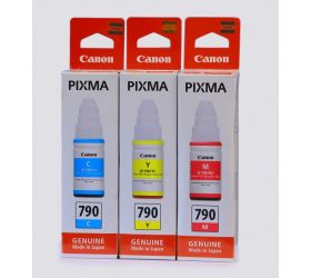 Canon Genuine GI-790 Yellow / Cyan / Magenta Canon Genuine GI-790 Yellow / Cyan / Magenta Pixma InkJet Series G1000 / G1010 / G2000 / G2002 / G2010 / G2012 / G3000 / G3010 / G3012 / G4000 / G4010 Only Tri-Color Ink Bottle image