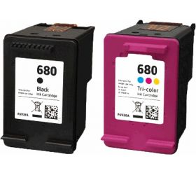 Dlex 680 combo pack Multi Color Ink Cartridge  Compatible  Black + Tri Color Combo Pack Ink Cartridge image
