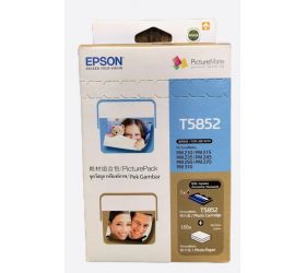 EPSON Picture Mate T-5852 CARTRIDGE USE PM210 /P215/PM235/PM245/P250/PM270/PM310 Ink Cartridge + 150 sheets PhotoPaper Black + Tri Color Combo Pack Ink Cartridge image