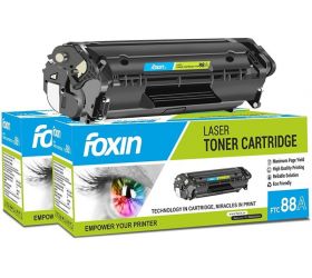 Foxin FTC-88A Toner Cartridge Compatible for Hp/Canon Laser-Jet Series Black Ink Cartridge image