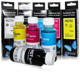 GREENBERRI GB/HH Refill Ink Compatible For HP 310, 315, 319, 410, 415, 419, 5810, 5820, 5821 Inktank Printers Its Cap Automatically Fill/Shut Black + Tri Color Combo Pack Ink Bottle image
