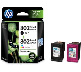 HP CR312AA 802 Small Black + Tri Color Combo Pack Ink Cartridge image
