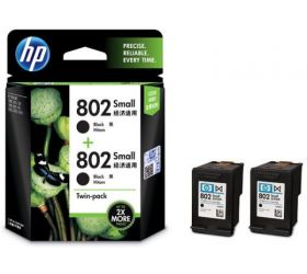 HP LOS21AA 802 Small Black - Twin Pack Ink Cartridge image