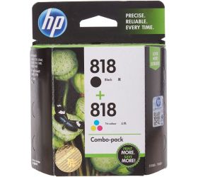 HP INK CARTRIDGE 818 COMBO INK CARTRIDGE 818 COMBO CARTRIDGE Black + Tri Color Combo Pack Ink Cartridge image