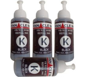 Pinnacle 020 Compatible Black Refill Ink for L4150 L4160 L6160 L6170 L6190 Ink Tank 001 Printers 4 Black Bottles Single Color Ink Bottle Black Ink Bottle image