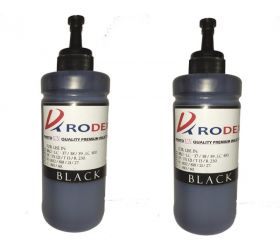 RODEX REFILL INK Refill Ink for Cartridges 802, Refill ink for Cartridges 802, 678,901,818,21,22,680,27,703,704,803,685,862,920,808,960 - 200ml * 2 Bottle with Multi Color Ink Cartridge Black Ink Bottle image