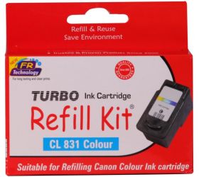 Turbo Ink Refill Kit Turbo Refill Kit For Canon Cl 831 Cartridge For Canon Cl 831 Cartridge: Tri-Color Ink Cartridge image