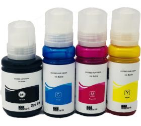 UV REFILL INK 001 COMPATIBLE FOR EP L6170 Ink Tank Printer  BK 127ML & CMY 70ML Ink  Black + Tri Color Combo Pack Ink Bottle image